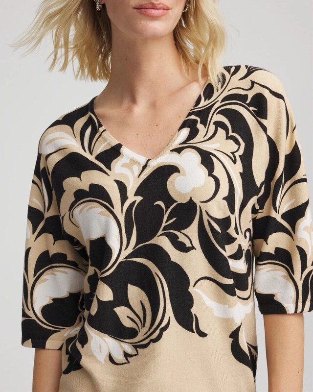 Printed Dolman Sweater - image 4